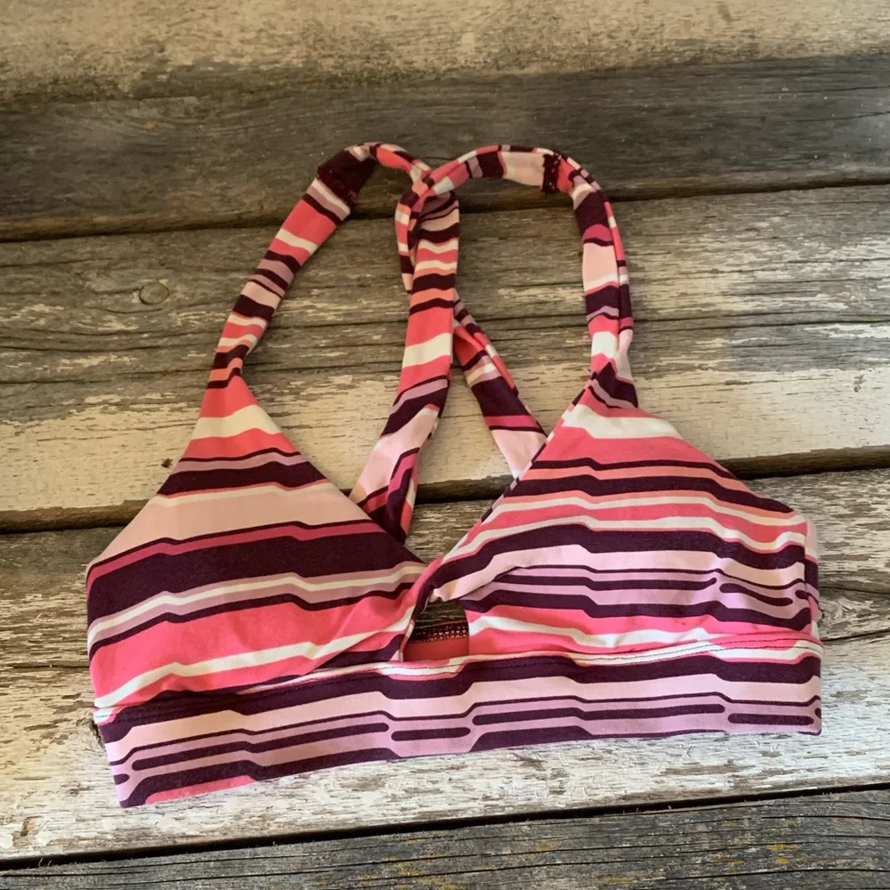 Aerie | Pink Striped Bra - Picture 1 of 4